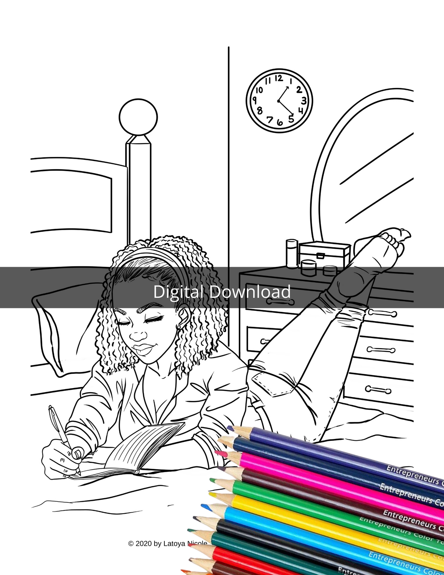 Black Women Self Care Coloring Book