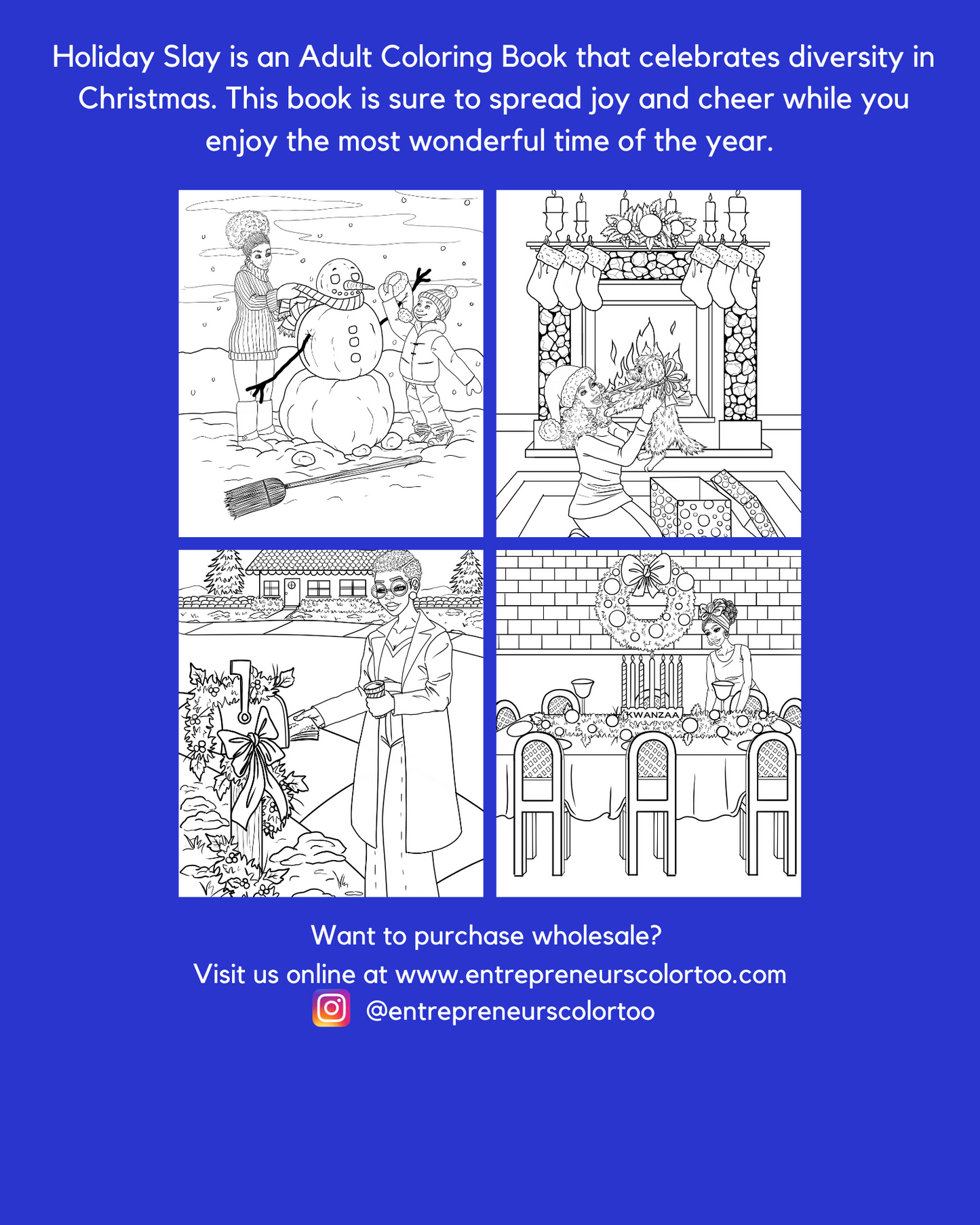 Black Santa Coloring Book