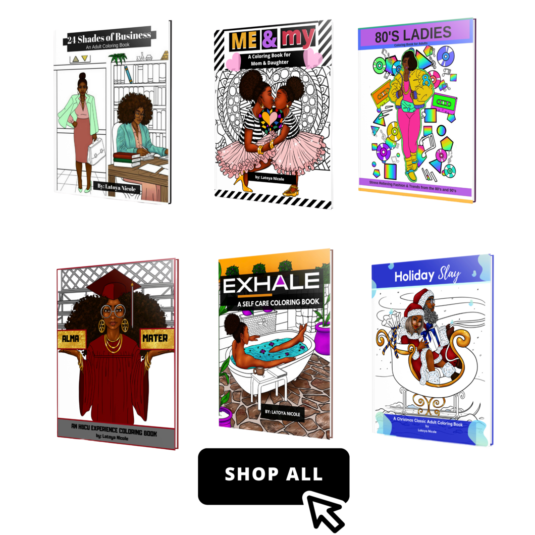 Black Girl Coloring Books For Adults: Beauties Grayscale African American  Little Girls Coloring Book
