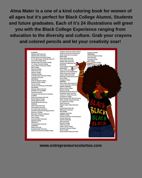 24 Shades of Business COLORING BOOK  Black Girl Coloring Book –  Entrepreneurs Color Too